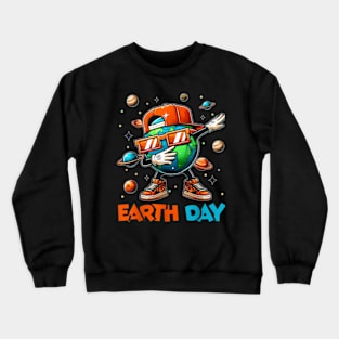 Happy Earth Day 2024 Funny Earth Day Dab Crewneck Sweatshirt